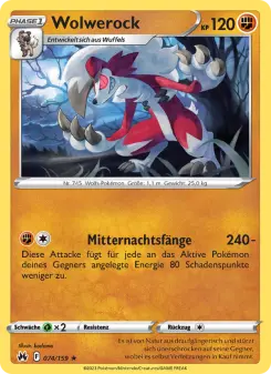 Pokémon-Karte Wolwerock 074/159