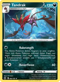 Pokémon-Karte Tandrak 082/159