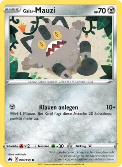 Pokémon-Karte Galar-Mauzi 084/159