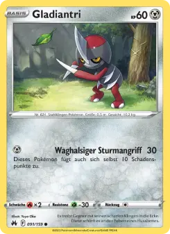 Pokémon-Karte Gladiantri 091/159