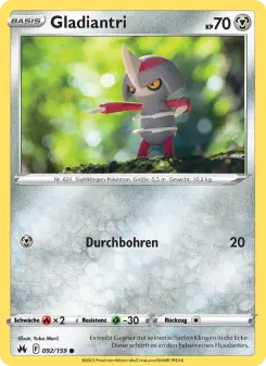 Pokémon-Karte Gladiantri 092/159