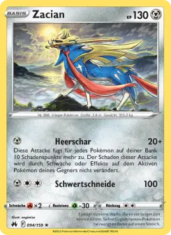 Pokémon-Karte Zacian 094/159