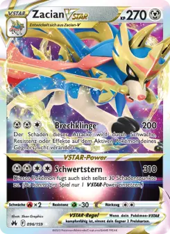 Pokémon-Karte Zacian VSTAR 096/159