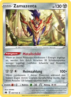 Pokémon-Karte Zamazenta 097/159
