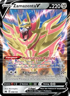 Pokémon-Karte Zamazenta V 098/159