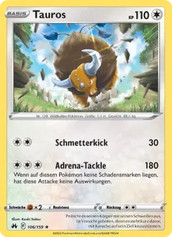 Pokémon-Karte Tauros 106/159