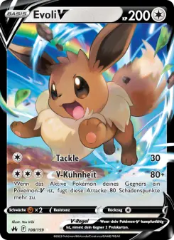 Pokémon-Karte Evoli V 108/159