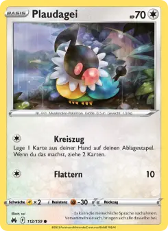 Pokémon-Karte Plaudagei 112/159