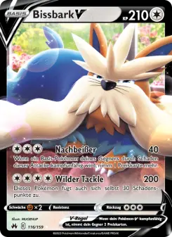 Pokémon-Karte Bissbark V 116/159