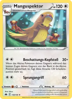 Pokémon-Karte Manguspektor 118/159
