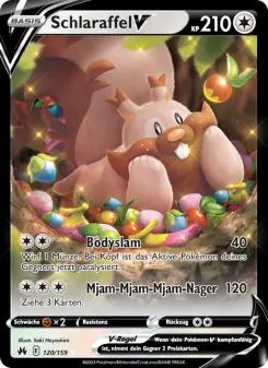Pokémon-Karte Schlaraffel V 120/159