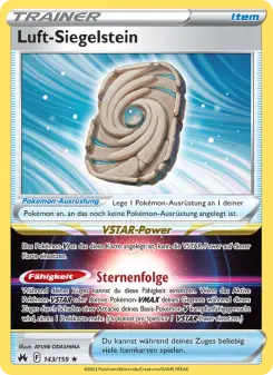 Pokémon-Karte Luft-Siegelstein 143/159