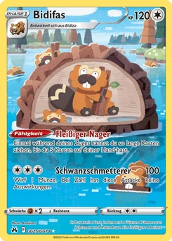 Pokémon-Karte Bidifas GG25