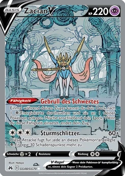 Pokémon-Karte Zacian V GG48
