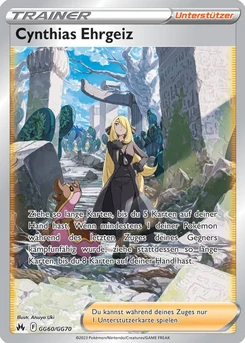 Pokémon-Karte Cynthias Ehrgeiz GG60