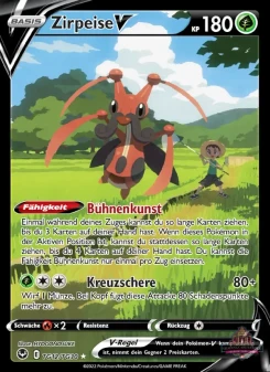 Pokémon-Karte Zirpeise V TG12