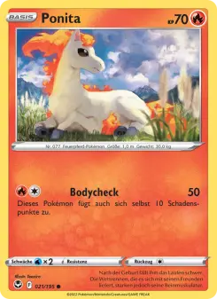 Pokémon-Karte Ponita 021/195