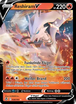 Pokémon-Karte Reshiram V 024/195