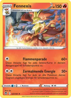 Pokémon-Karte Fennexis 027/195
