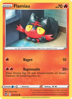 Pokémon-Karte Flamiau 030/195