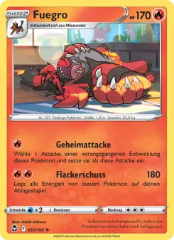 Pokémon-Karte Fuegro 032/195