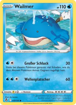 Pokémon-Karte Wailmer 037/195