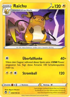 Pokémon-Karte Raichu 050/195