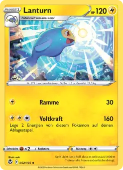 Pokémon-Karte Lanturn 052/195