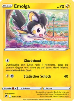 Pokémon-Karte Emolga 054/195
