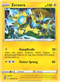 Pokémon-Karte Zeraora 056/195