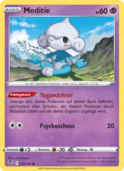 Pokémon-Karte Meditie 072/195
