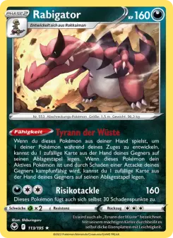 Pokémon-Karte Rabigator 113/195