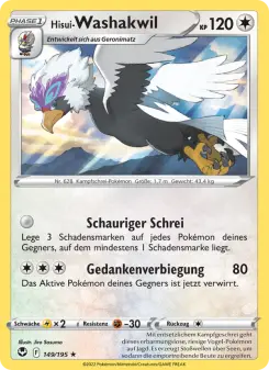 Pokémon-Karte Hisui-Washakwil 149/195