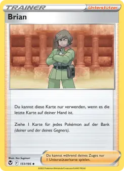 Pokémon-Karte Brian 151/195