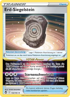 Pokémon-Karte Erd-Siegelstein 154/195