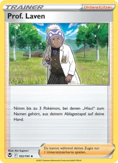 Pokémon-Karte Prof. Laven 162/195