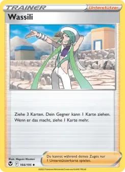 Pokémon-Karte Wassili 166/195
