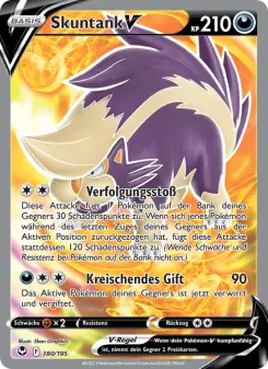 Pokémon-Karte Skuntank V 180/195