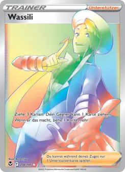 Pokémon-Karte Wassili 208/195
