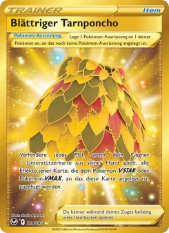 Pokémon-Karte Blättriger Tarnponcho 214/195