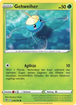 Pokémon-Karte Gehweiher 010/192