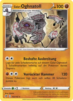 Pokémon-Karte Galar-Oghnatoll 102/192