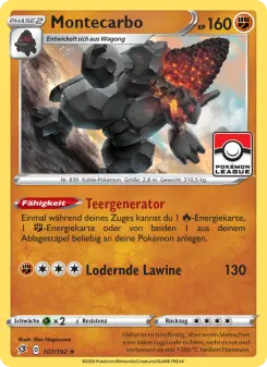 Pokémon-Karte Montecarbo 107/192