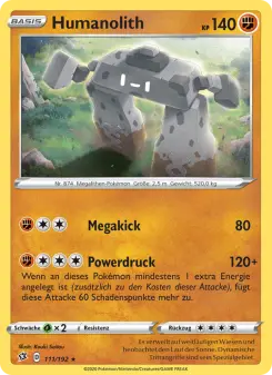 Pokémon-Karte Humanolith 111/192