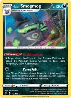 Pokémon-Karte Galar-Smogmog 113/192