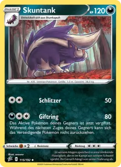 Pokémon-Karte Skuntank 115/192