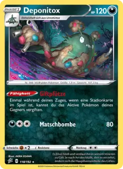 Pokémon-Karte Deponitox 118/192