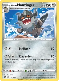 Pokémon-Karte Galar-Mauzinger 127/192