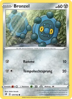 Pokémon-Karte Bronzel 129/192