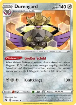 Pokémon-Karte Durengard 135/192